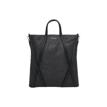Alexander McQueen Polyester Tote Bag Shopping Bag Shoulder Bag Crossbody Bag Handbag Regular Men's Black