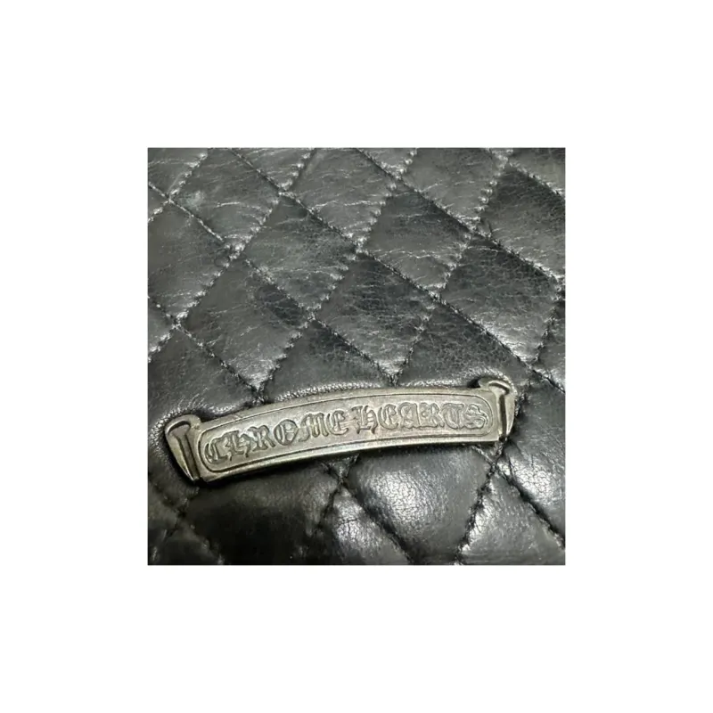 Chrome Hearts Leather Wallet Small Size Men's Black-5