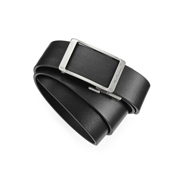 FAIRWHALE Top Grain Seamless Cow Leather Automatic Buckle Genuine Leather Belts Men's Width 3.5CM-0