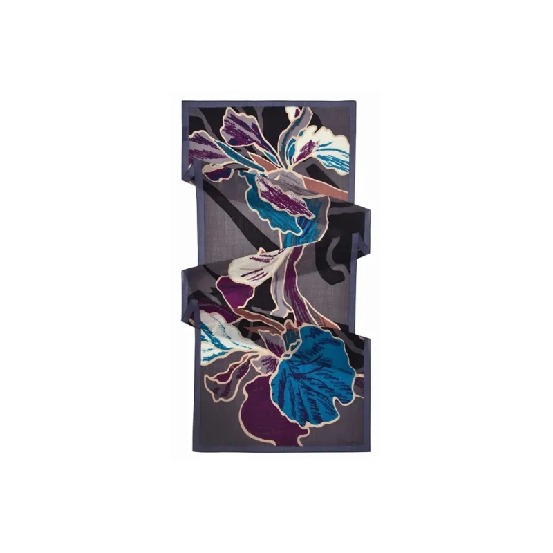 MARJAKURKI Red Scarf Atmosphere Iris Greeting Card Elegance Artistic Style Women's-3