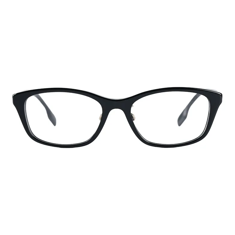 Burberry Plate And Metal Square Eyeglass Frames Unisex Black-1