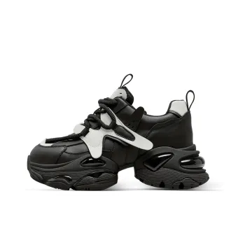 C°BANNER Slip Resistant Low Top Chunky Sneakers Women's Black White