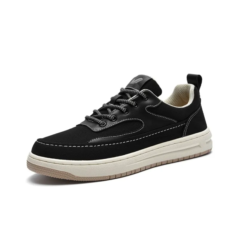 Rich Birds Lightweight Anti Slip Low Top Skateboard Shoes Men's Black-1
