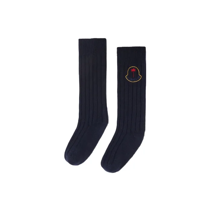 Moncler x PALM ANGELS Mid-Calf Socks Unisex 1 Pack Navy-0