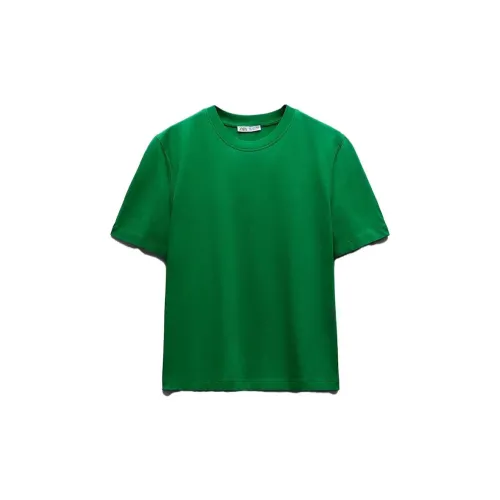 ZARA T-Shirts Women's Green