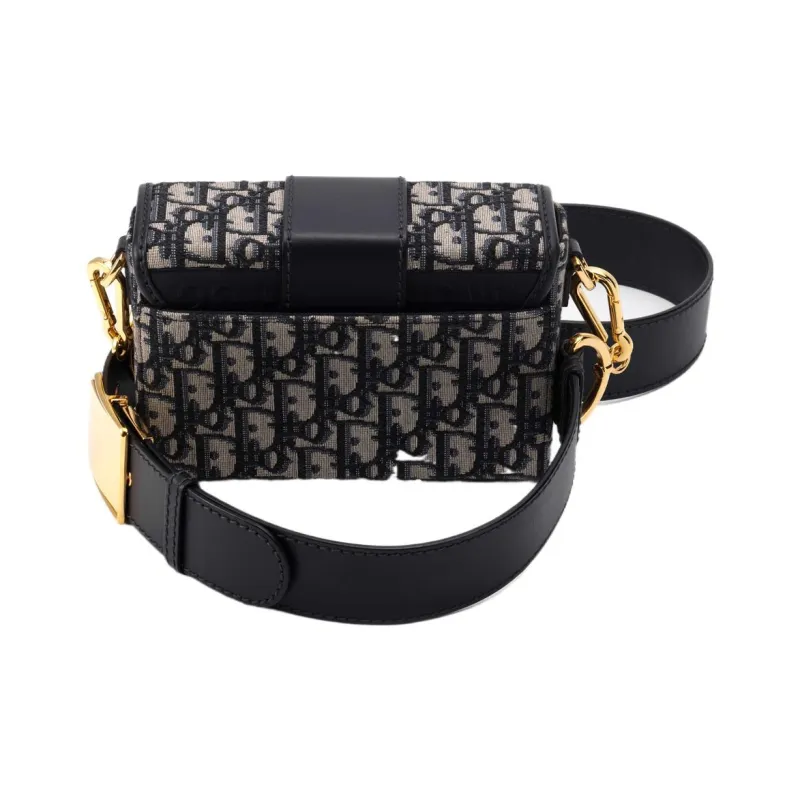 DIOR 30 Montaigne Box Bag Blue DIOR Oblique Jacquard-3