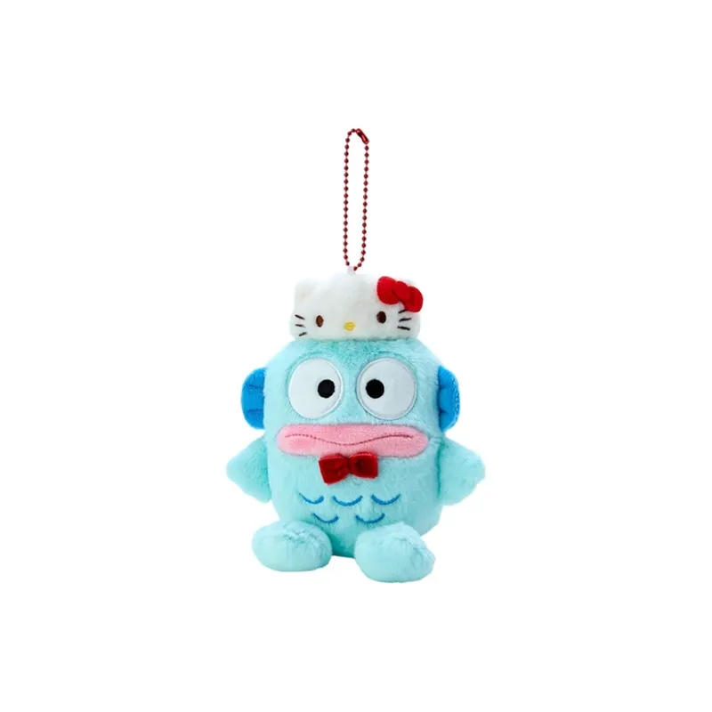Sanrio Hangyodon Hello Kitty50 Anniversary HANGYODON Dolls Plush Pendant 16cm High-0