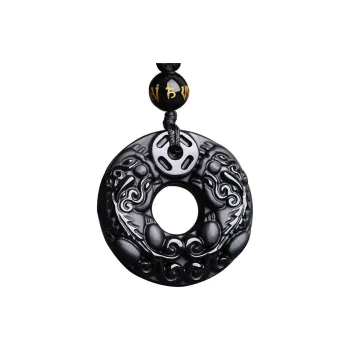 CHIEMOT Obsidian Necklaces Men's