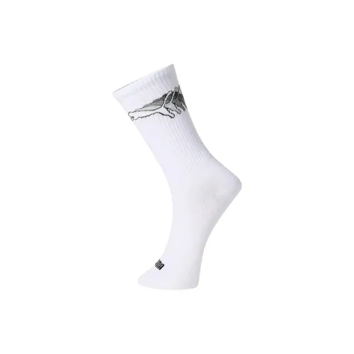 PUMA Knee-High Socks Unisex White