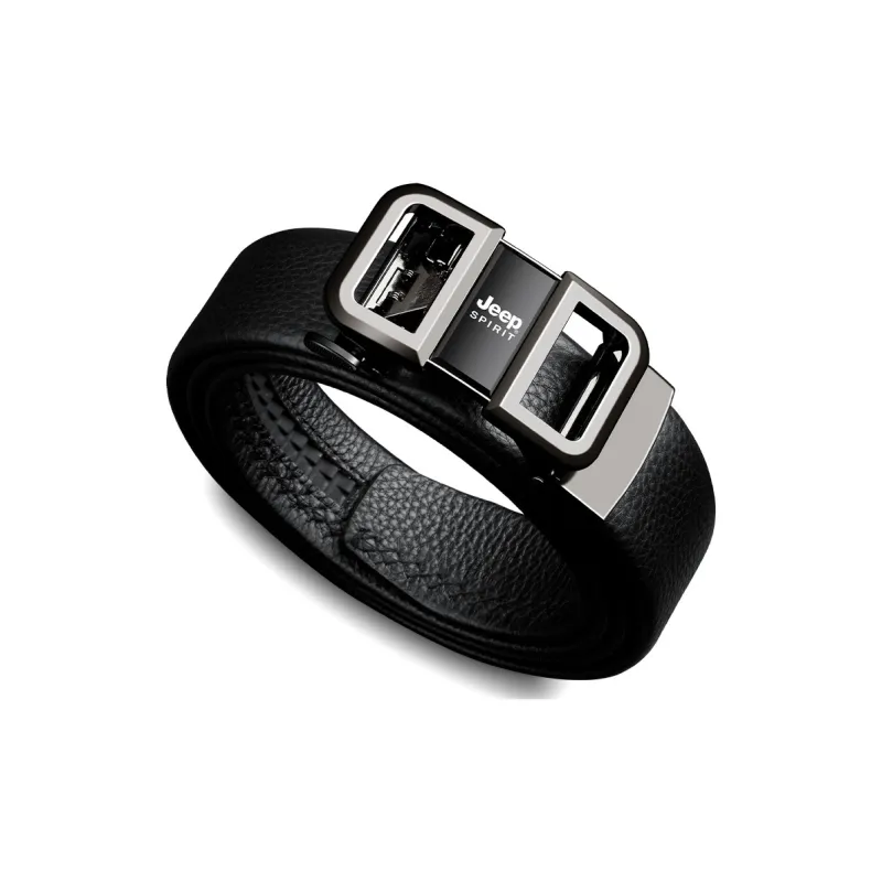 JEEP SPIRIT Automatic Buckle Luxury Elegant Cow Leather Leather Belts Men's Width 3.5CM-7