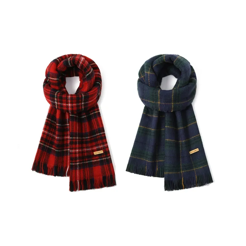 FREE RABBITⅡ Faux Cashmere Knit Scarves Unisex Red-4