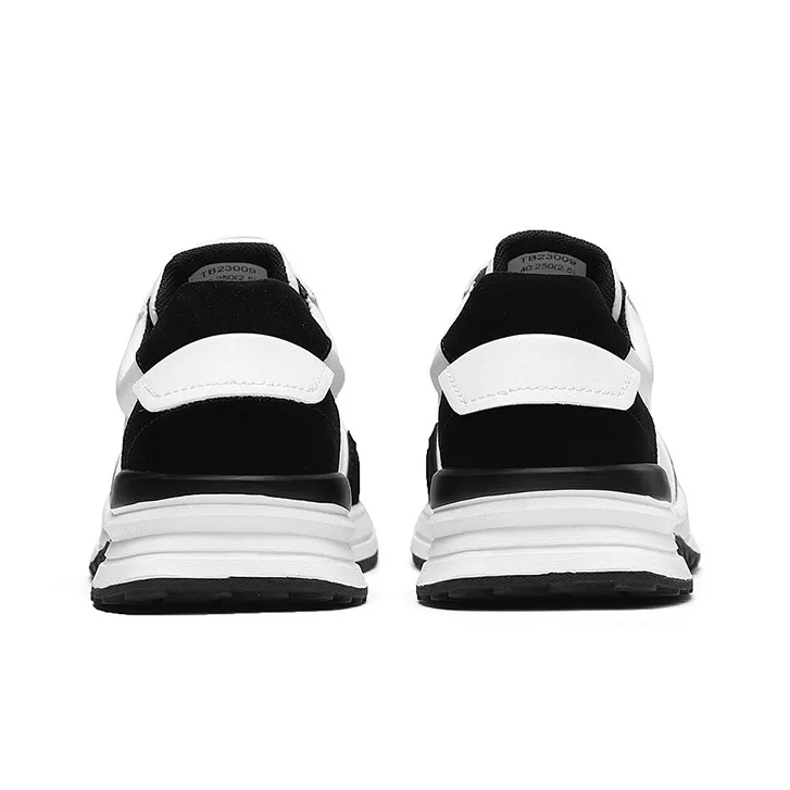 Rich Birds Anti Slip Wear Resistant Lightweight Breathable Low Top Casual Shoes Men's Black White-3