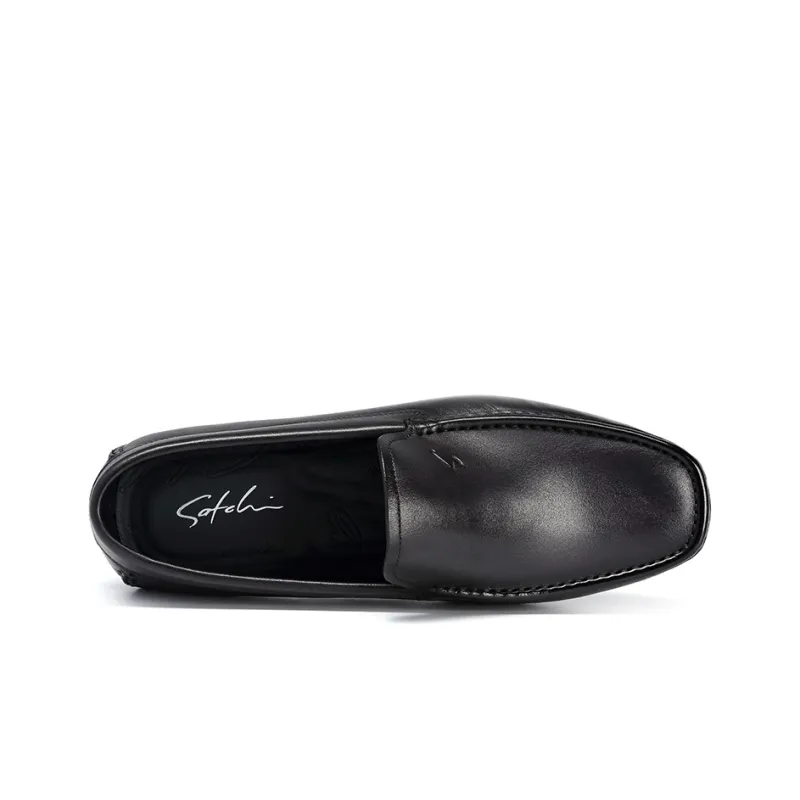 Satchi Loafers 1.5cm Men's Black Gray-4