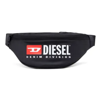 DIESEL Polyester Crossbody Bag, Fanny Pack Regular Men's Black