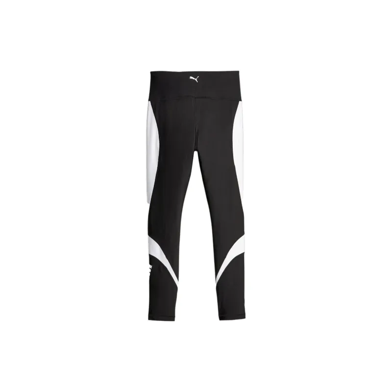 PUMA Fit Women's High-Waist 7/8 Leggings Athletic Trousers Women's Black White-1