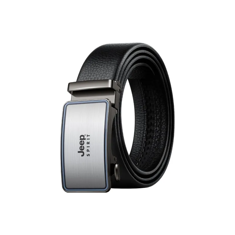 JEEP SPIRIT Automatic Buckle Luxury Elegant Cow Leather Leather Belts Men's Width 3.5CM-11