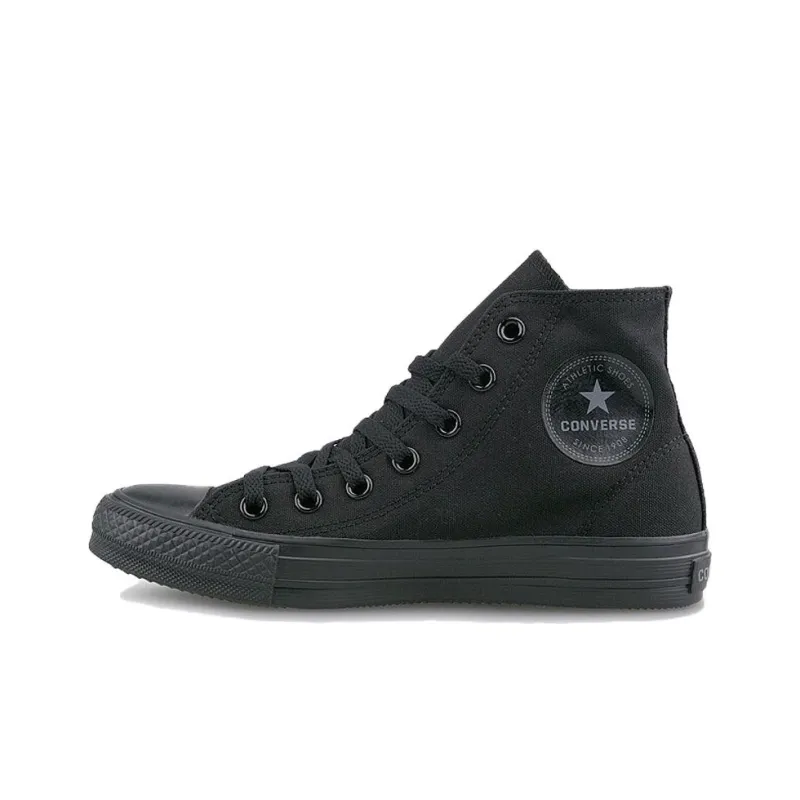 Converse Anti Slip Wear Resistant High Top Canvas Shoes Unisex Black-0