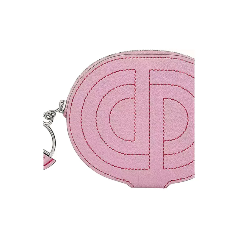 HERMES In The Loop Mysore Goat Skin Wallet Coin Purse Card Holder Mini Women's Forest Purple & Heart Red-2