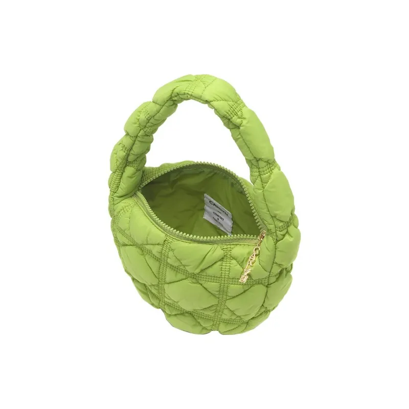 CARLYN Nylon Handbag Mini Women's Mustard Green-2