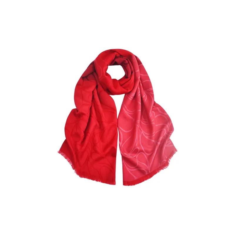 MARJAKURKI Red Scarf Atmosphere Advanced Ripples In The Stream Greeting Card Elegance Women's-2