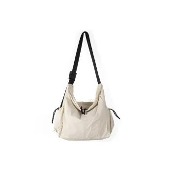HAWA Nylon Shoulder Bag Unisex Ecru/Apricot Blue/Green Black