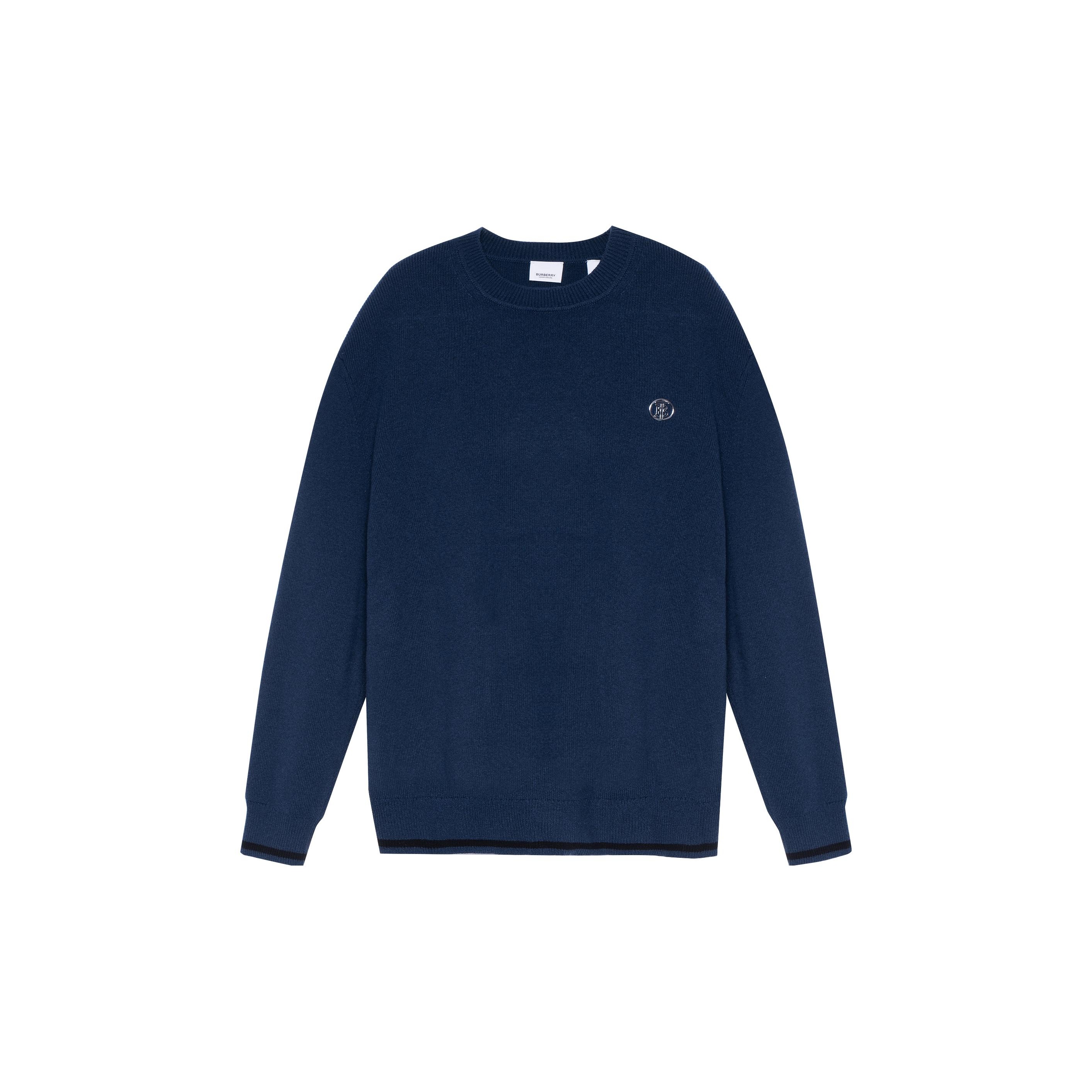 Burberry Cashmere Sweaters Men Ink Blue POIZON