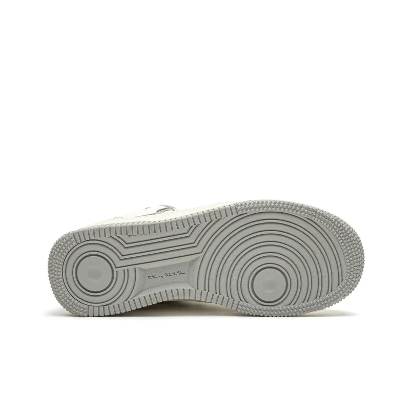 Youthloser Running Stars Collection Low Top Skateboard Shoes Unisex White Gray-5
