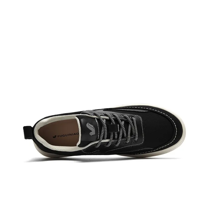 Rich Birds Lightweight Anti Slip Low Top Skateboard Shoes Men's Black-2