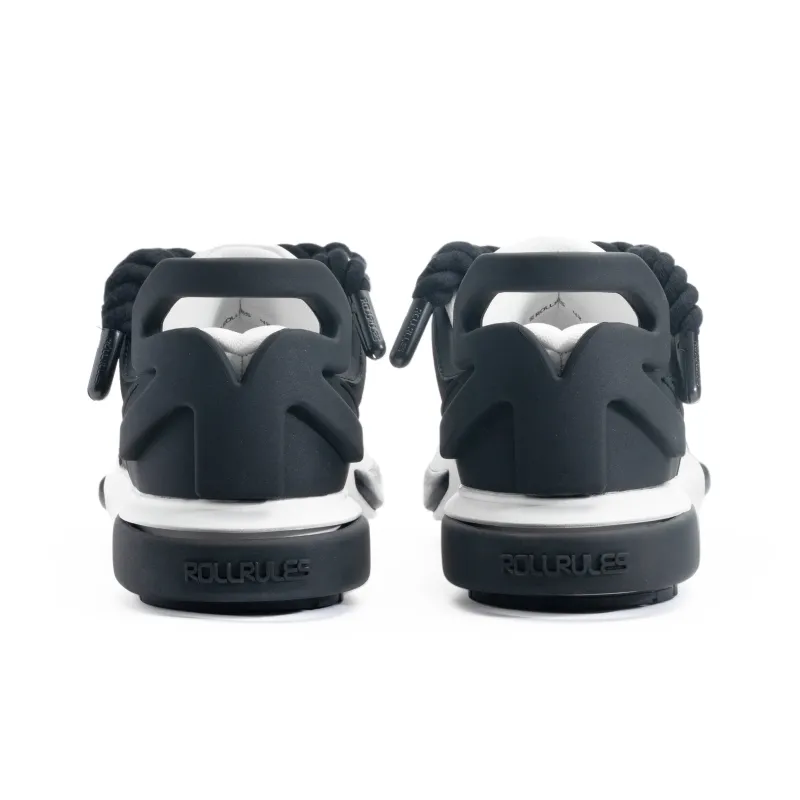 ROLLRULES WAHID Collection Low Top Skateboard Shoes Unisex Black White-4