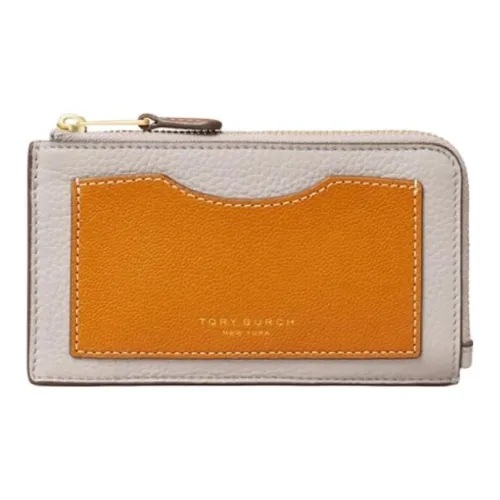 TORY BURCH Card Holders Gray/Orange