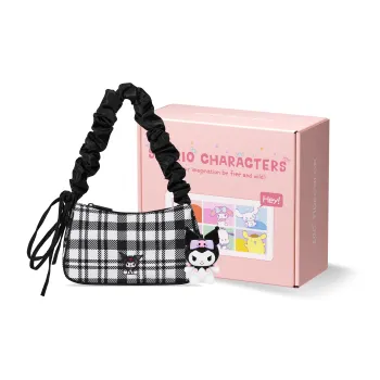 Zgo Sanrio, Collaboration IP Edition Polyester Shoulder Bag, Handbag, Shoulder Bag Women's Black