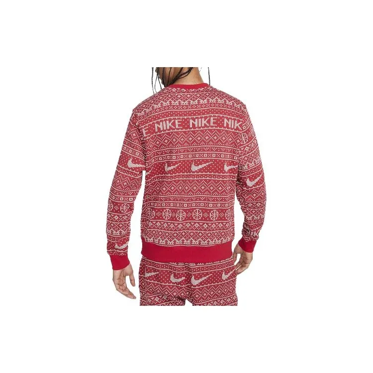 Nike Sportswear Club Fleece Sweatshirt Men's Gym Red-1