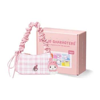 Zgo Sanrio, My Melody Collection Polyester Shoulder Bag, Underarm Crossbody Bag Women's Pink