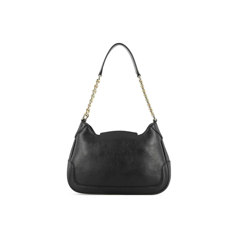 MICHAEL KORS Hally Cow Leather Shoulder Bag Chain Shoulder Bag Women's Pure Black-2