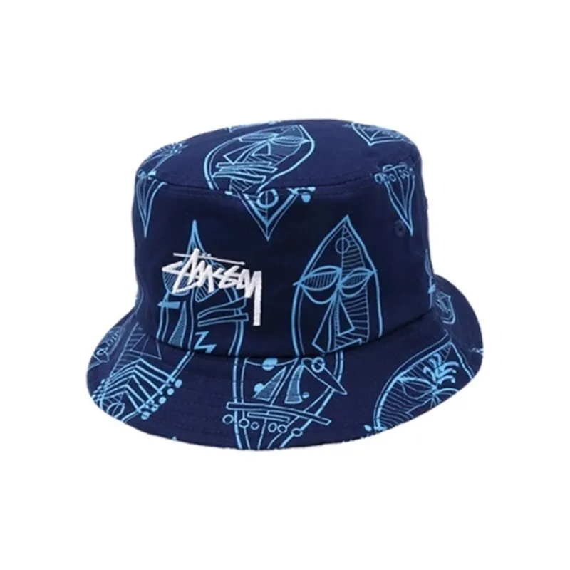 Stussy Bucket Hats Men's Dark Blue-0