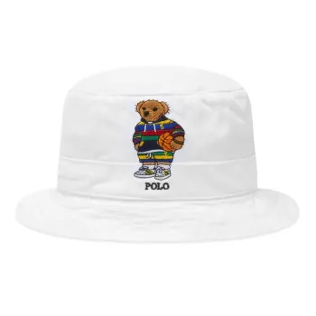 Polo Ralph Lauren Cotton Bucket Hats Unisex White