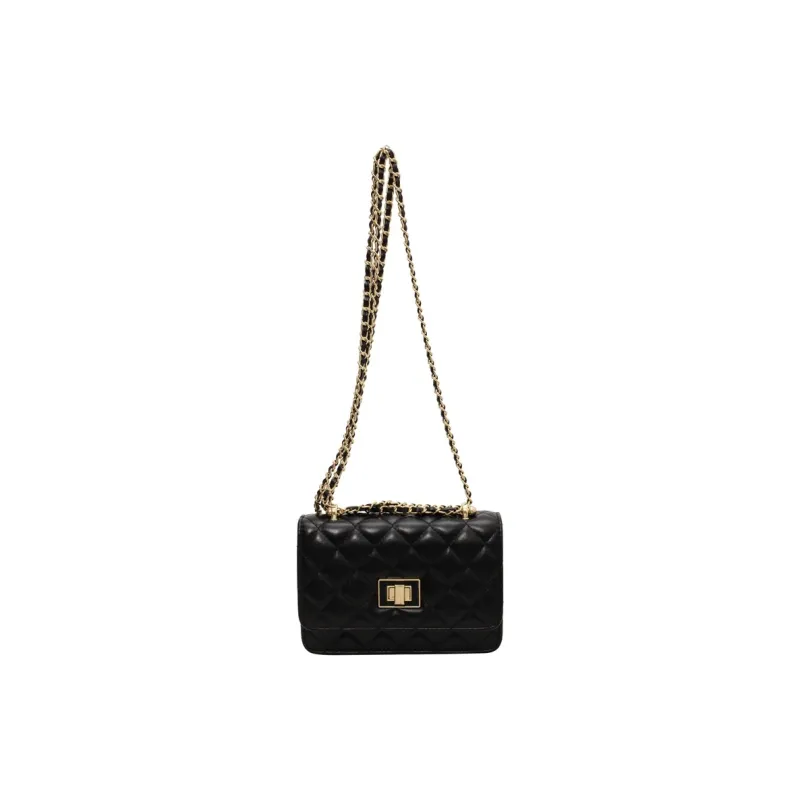MARKANGARO PU Small Square Bag Regular Unisex Black/White-1