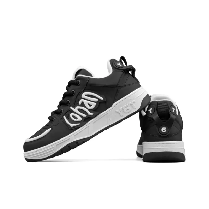 Y6T Skateboard Shoes Unisex Low Top Warrior Black-2
