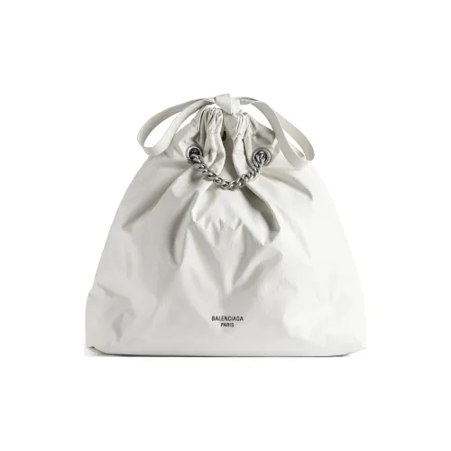 Balenciaga CRUSH Embossed Calfskin Tote Bag, Shopping Bag, Handbag, Shoulder Bag Women's White