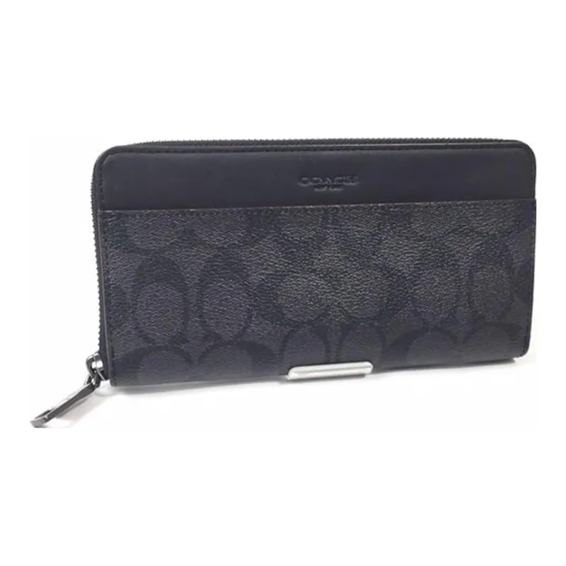 COACH Boxed Canvas With Leather Wallet Men's Black & Deep Monogram-1