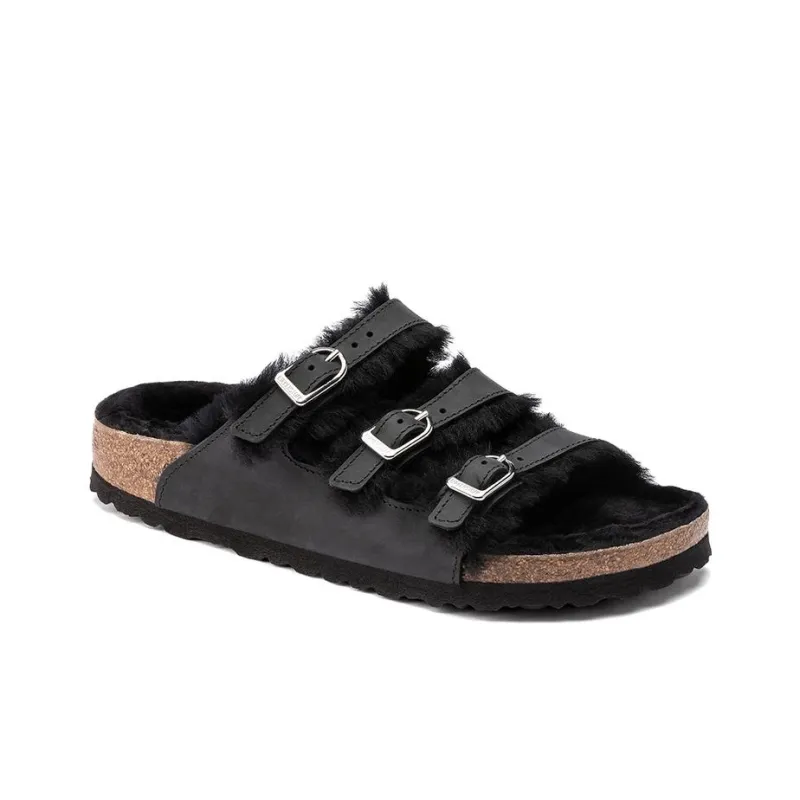 Birkenstock Slide Slippers Women's Black Narrow Fit-2