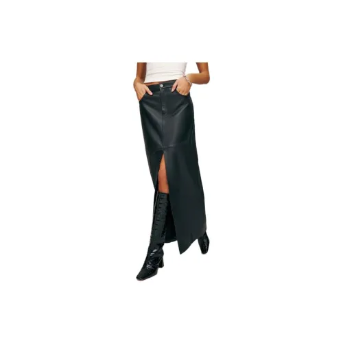 REFORMATION Veda Tazz Leather Maxi Skirt