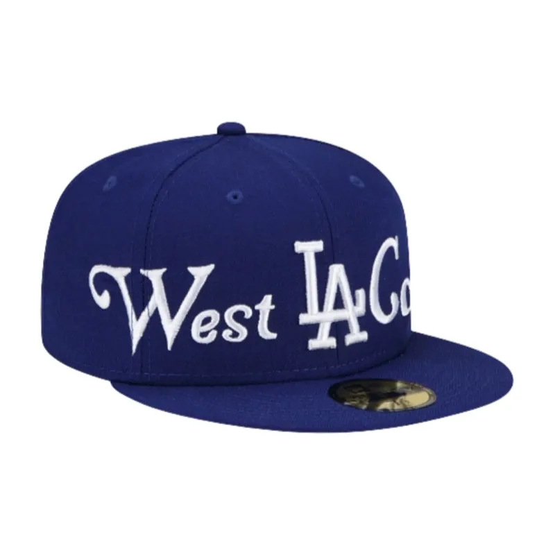 New Era Los Angeles Dodgers West Coast Script 59Fifty Fitted Hat-2