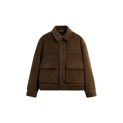 ZARA Jackets Men Brown