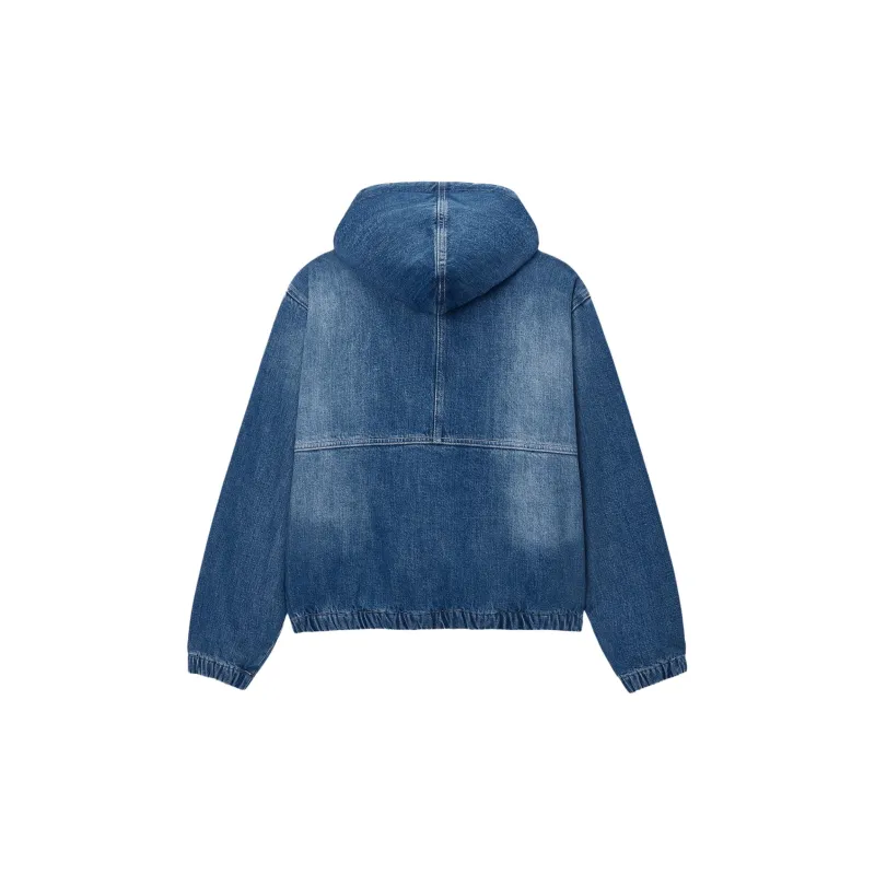 Stussy Denim Sherpa Work Jacket Dark Navy-1