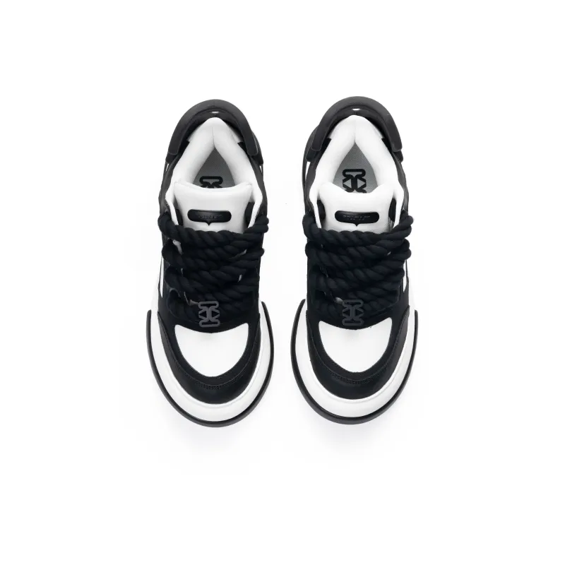 ROLLRULES WAHID Collection Low Top Skateboard Shoes Unisex Black White-3