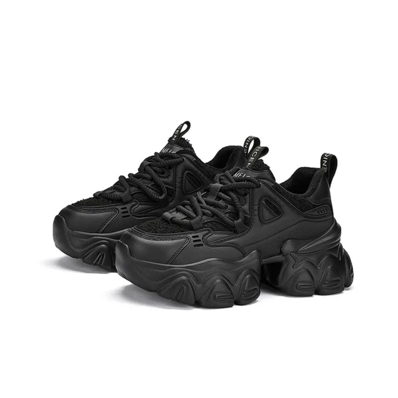 GEMEIQ Cushioning Abrasion Resistant Coverage Height Increasing Low Top Chunky Sneakers With EVA Outsole 8cm Women's-16