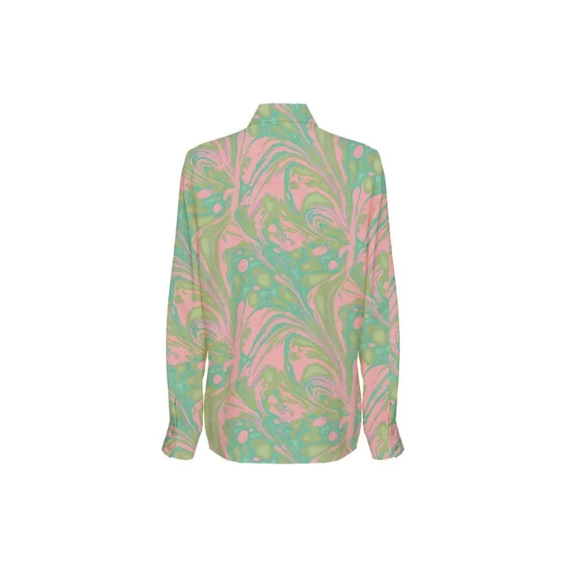 PINKO Spread collar Abstract print Shirt-1