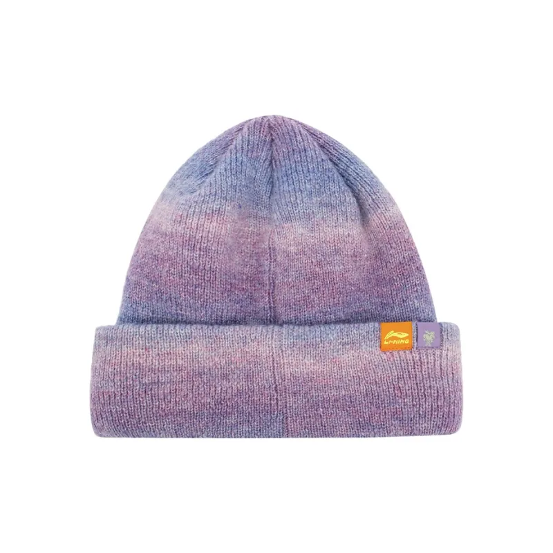 LiNing Beanies Unisex Puzzle Purple Blue-1