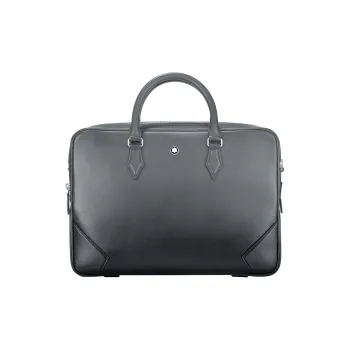 MONTBLANC Meisterstuck Full Grain Cow Leather Portable Briefcases Regular Men's Elegant Gray
